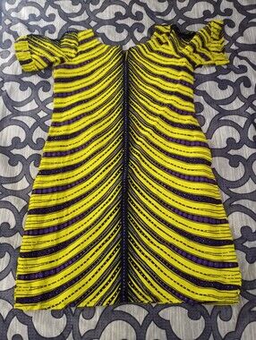 👠Colorful Plus Size Dress With Beaded Accents👠